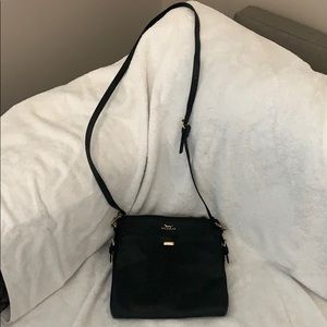 Black leather bag